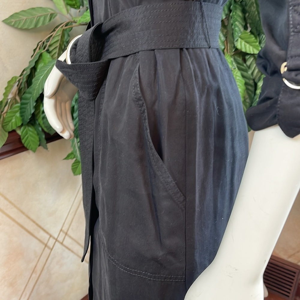 WHBM TWILL SHIRT DRESS WITH REMOVABLE BELT - Picture 8 of 12